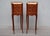 Very rare and elegant set of two narrow rosewood french Louis XV style side tables nightstands. Parisian work from the...