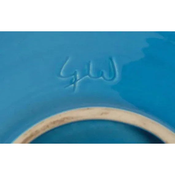 George Wilson Mid-Century English Blue Studio Pottery Bowl For Sale - Image 4 of 7