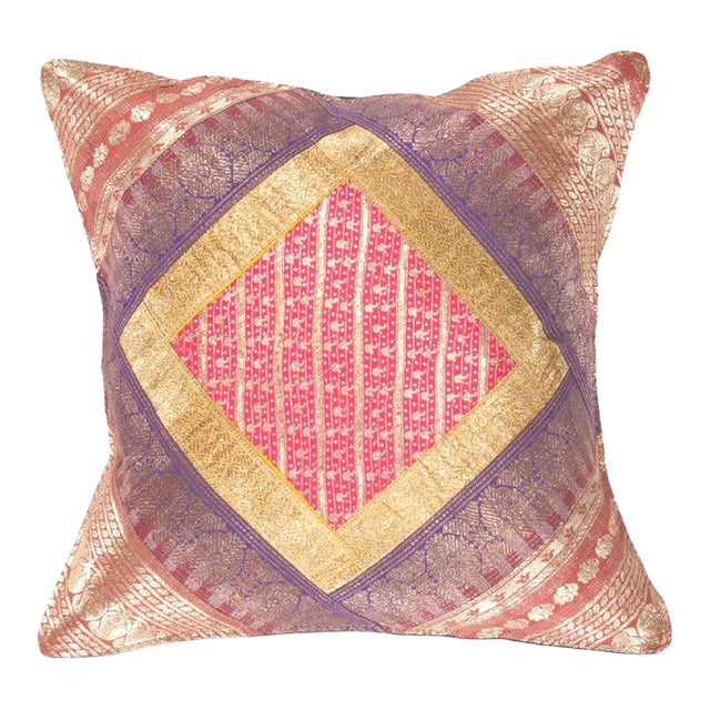 Pasargad DC Sari Silk Square Pillow Case For Sale