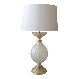Mid 20th Century Large Murano Barovier & Toso Gold Aventurine Lamp for Marbro Lamp Co. For Sale