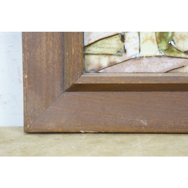 Harris G. Strong Harris G. Strong Ceramic MCM Female Figures Mosaic Tile Art Plaque 16" For Sale - Image 4 of 13