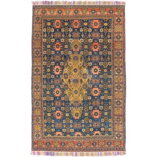 Late 19th Century Zabihi Collection 19th Century Antique Persian Senneh Rug - 4'5" x 6'11" For Sale - Image 5 of 12