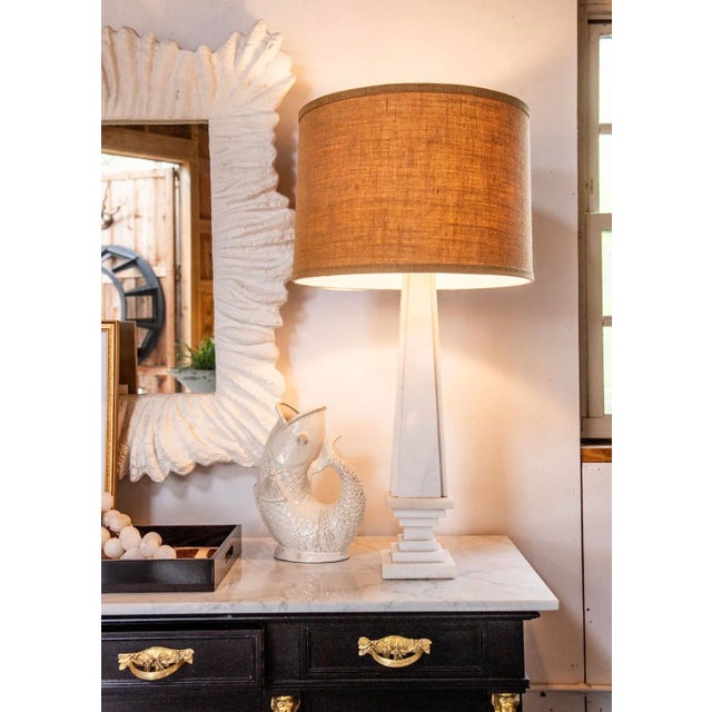 White Siena Resin Mirror From Made Goods For Sale - Image 8 of 8