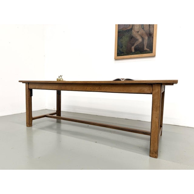 Vintage Farmhouse Dining Table in Oak, 1970s For Sale - Image 6 of 18