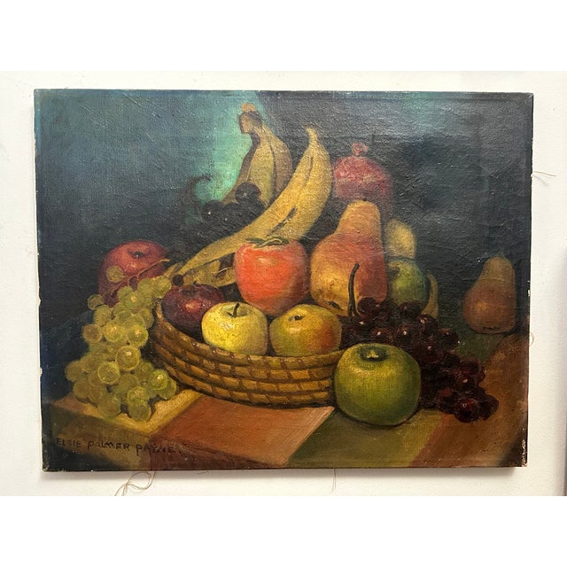 Elsie Palmer Payne, Still Life With Fruit, Oil on Canvas, C. 1930s For Sale In Los Angeles - Image 6 of 18