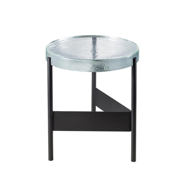 Alwa two transparent black side table by Pulpo Dimensions: D38 x H44 cm Materials: casted glass; powder coated steel Also...