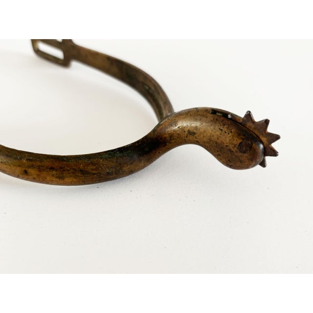 Antique Brass Cavalry Spurs, a Single For Sale - Image 9 of 10