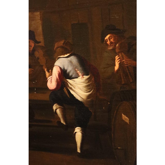 Roman Artist after Caravaggio, Company of Musicians, 1650, Oil on Canvas For Sale - Image 6 of 15