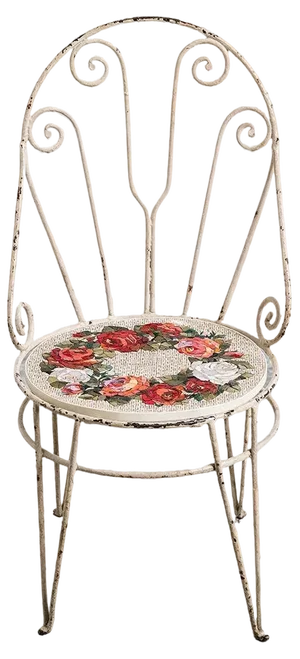 Sedia Con Wreath Iron Chair by Yukiko Nagai