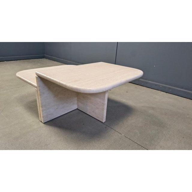 Vintage Travertine Coffee or Side Tables, 1970s, Set of 2 For Sale - Image 4 of 11