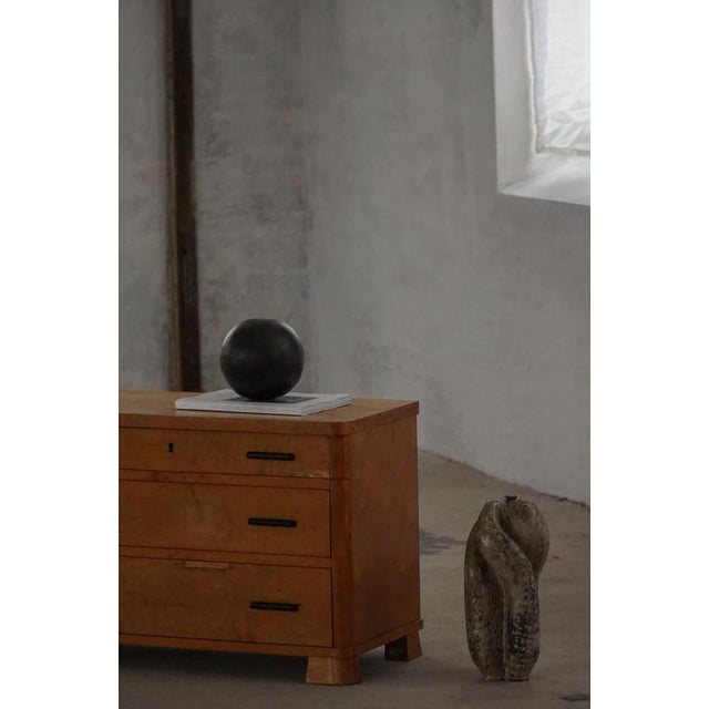 Wood Scandinavian Art Deco Chest of Drawers in Birch, 1930s For Sale - Image 7 of 18