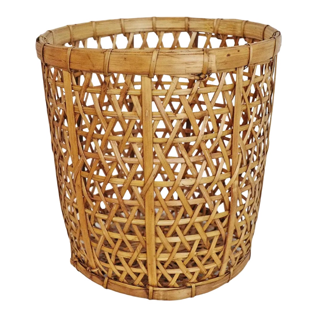 Bamboo Weave Basket Small | Chairish