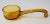 Contemporary Mid Century Tiffin Gold Edge Amber Glass Condiment Spoon For Sale - Image 3 of 8