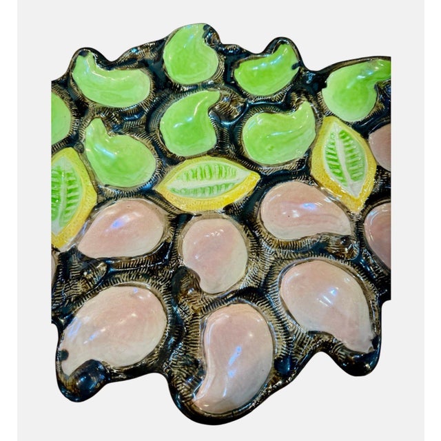 Mid 20th Century Vallaruis France Oyster Platter For Sale - Image 4 of 6