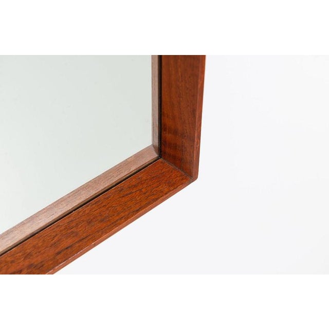 Mid-Century Danish Rectangular Mirror in Teak, Denmark, 1960 For Sale - Image 9 of 11