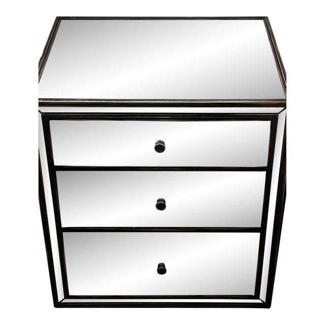Restoration Hardware Mirrored Night Stand For Sale