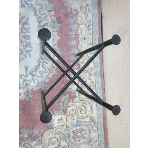 1970s Hollywood Regency Faux Bamboo Black and Gold Side Folding Serving