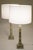 XL Pair Neo Classic Hollywood Regency Modern Green & Rust Onyx Marble Tuscan Style Column Table Lamps 1960's Italy For Sale - Image 11 of 14