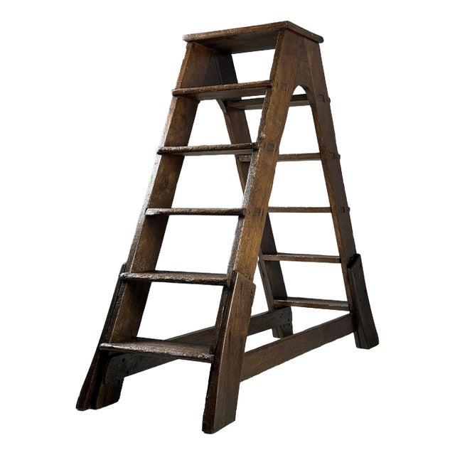 Eglish nOak Library Stairs For Sale