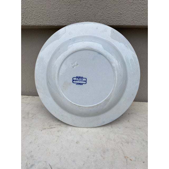 19th Century Blue & White Plate Japon Creil & Montereau For Sale - Image 4 of 4