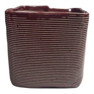 1970s Handmade Asymmetrical Pottery Planter For Sale