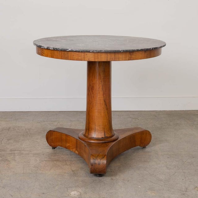 19th Century 19th Century French Oak and Marble Center Table For Sale - Image 5 of 16
