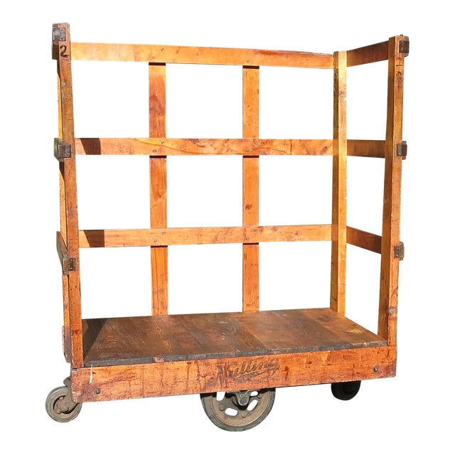 1940s Vintage Industrial Wood Cart Nutting Truck Co. Chairish