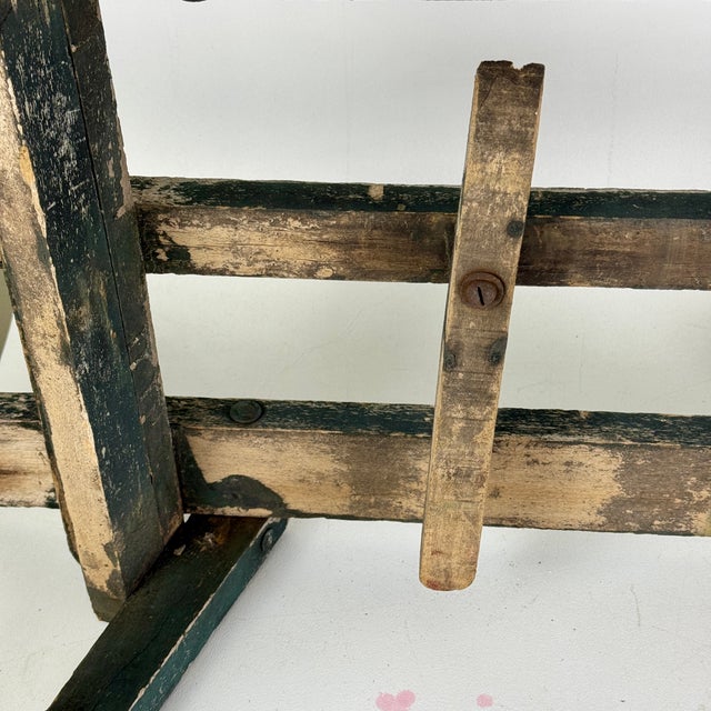 Vintage Wooden Folding Garden Plant/Flower Display Bench With 3 Open Planks Top For Sale In New York - Image 6 of 9