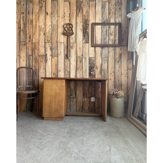 Renovated Semi-Ministers Desk, 1950s For Sale - Image 16 of 17