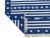 Handmade Cotton Pattern Striped Rug, Blue And White 6'x9' For Sale - Image 6 of 8