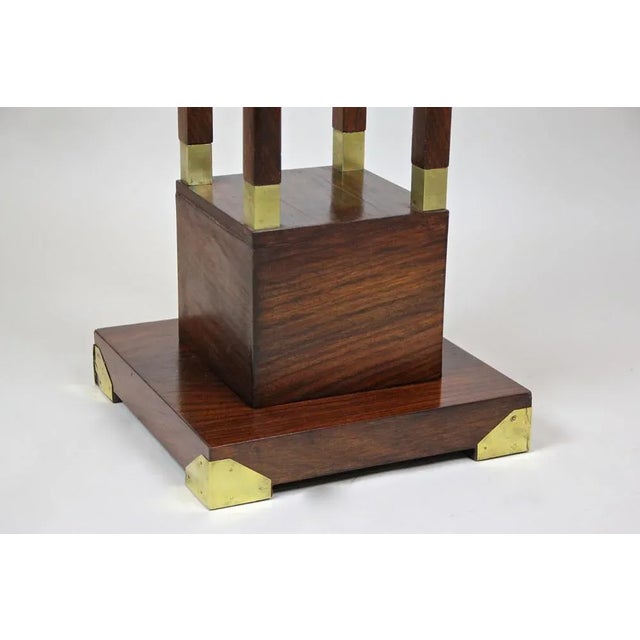 Brown Austrian Art Nouveau Palisander Pedestal, 1900 For Sale - Image 8 of 15