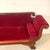 Wood Antique American Empire Revival Mahogany Settee — Scroll Arms, Carved Paw Feet, Crimson Velvet For Sale - Image 7 of 12