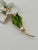 Hattie Carnegie Vintage Hattie Carnegie Pansy Brooch, White and Green Enamel For Sale - Image 4 of 9