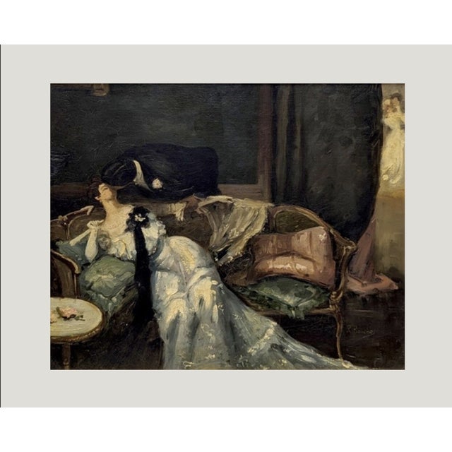 R Boucher, Vertigo, 1903, Oil on Canvas For Sale - Image 7 of 7