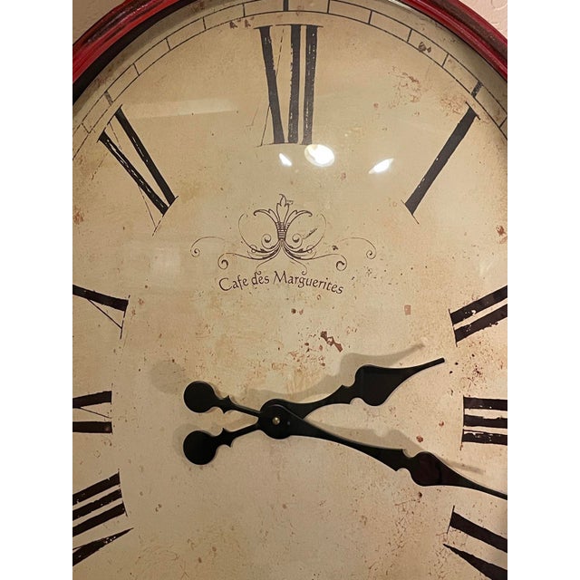 Large Vintage Metal Pocket Watch Frame French Cafe Wall Clock Cafe Des