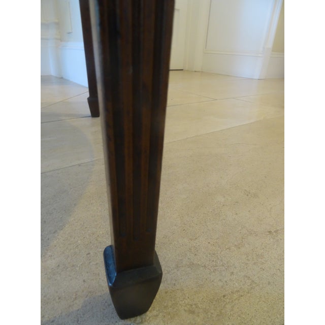 Wood Mid 20th Century Elegant Banded Inlay American Dropleaf Pembroke Table For Sale - Image 7 of 13