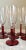 Glass Champagne Flutes With Red Stems - Set of 8 For Sale - Image 7 of 10