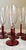 Glass Red Stemmed Champagne Glasses - Set of 8 For Sale - Image 7 of 10