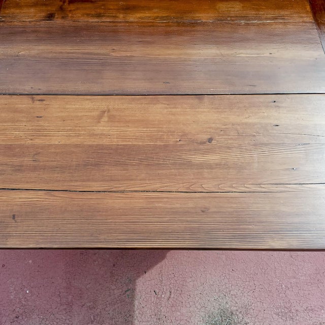 Italian Extendable Table in Fir For Sale - Image 4 of 10