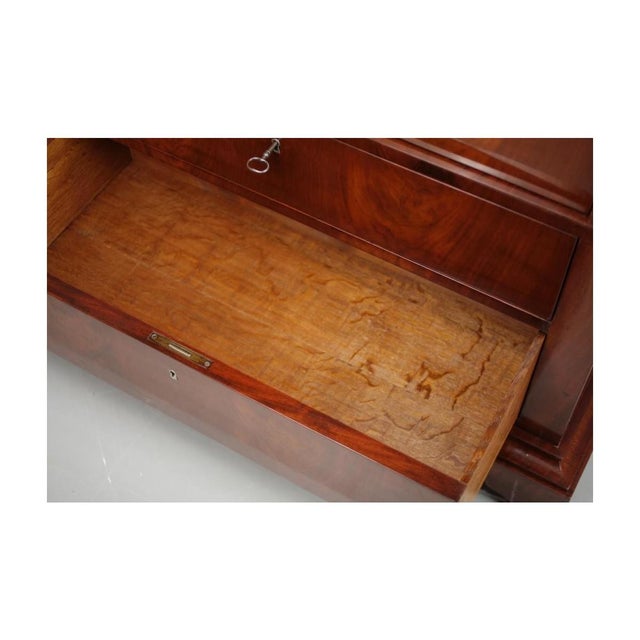 Wood Northern European Biedermeier Secretaire, 1860s For Sale - Image 7 of 8