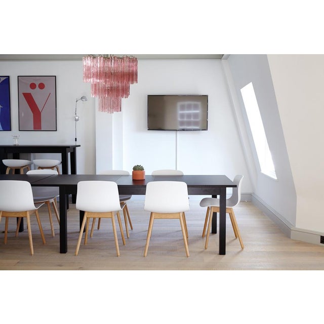 Tronchi Chandeliers with 48 Pink Glasses in the Style of Toni Zuccheri, Murano, 1990, Set of 2 For Sale - Image 12 of 16