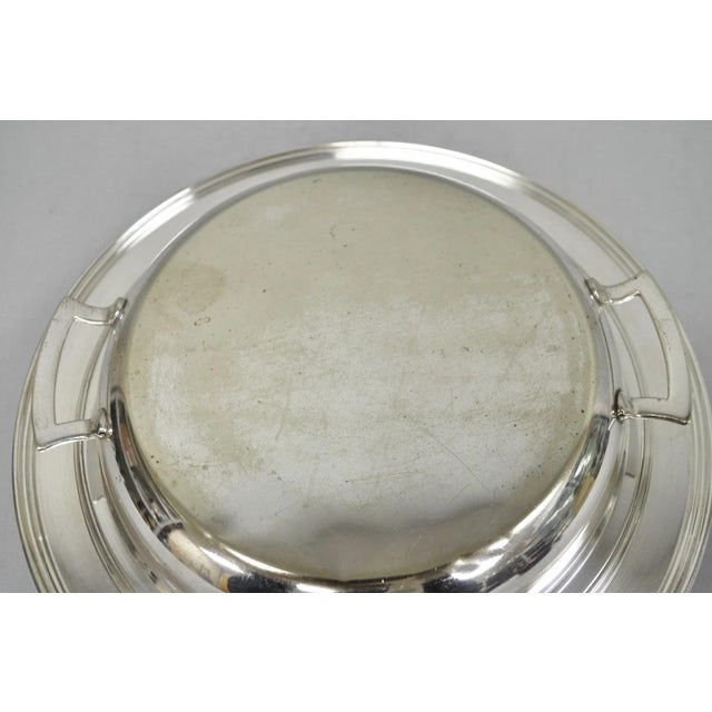 Mid 20th Century Vintage Victorian Silver Plated 10" Round Covered Vegetable Serving Dish For Sale - Image 5 of 15