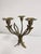 Art Deco Floral Brass Candleholder For Sale - Image 3 of 10