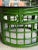 Mid-Century Bespoke Green Rattan Smoked Glass Side Table - Newly Painted For Sale In Mobile - Image 6 of 12