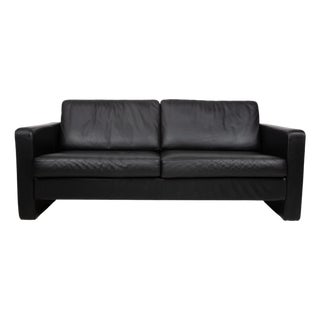 Conseta Two-Seater Sofa in Black Leather from COR For Sale