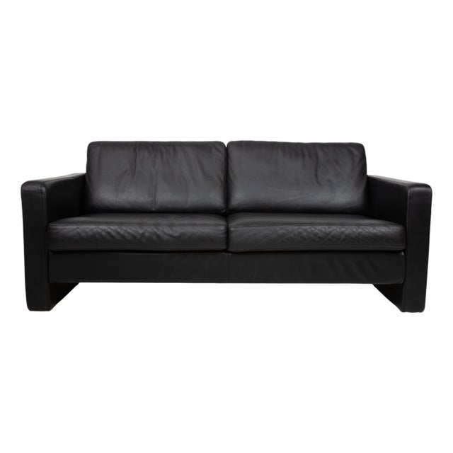 Conseta Two-Seater Sofa in Black Leather from COR For Sale