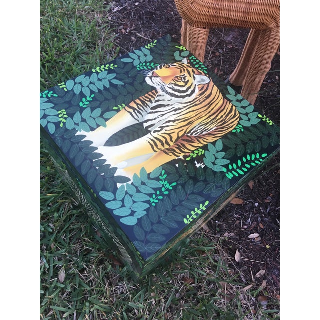 1980s Green Painted Lacquered Animal Box For Sale - Image 10 of 13