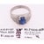 Contemporary 14 Karat White Gold Oval Sapphire Cabochon Ring With Diamond Accents For Sale - Image 3 of 9