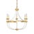 Contemporary Matthew Izzo Home - Layla Acrylic & Gold Leaf Chandelier For Sale - Image 3 of 3