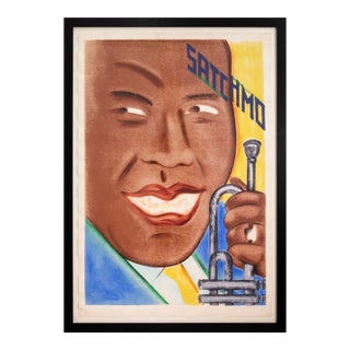 Seymour Chwast - Satchmo, 1989 Signed Postmodern Silkscreen on Paper 130/200 For Sale